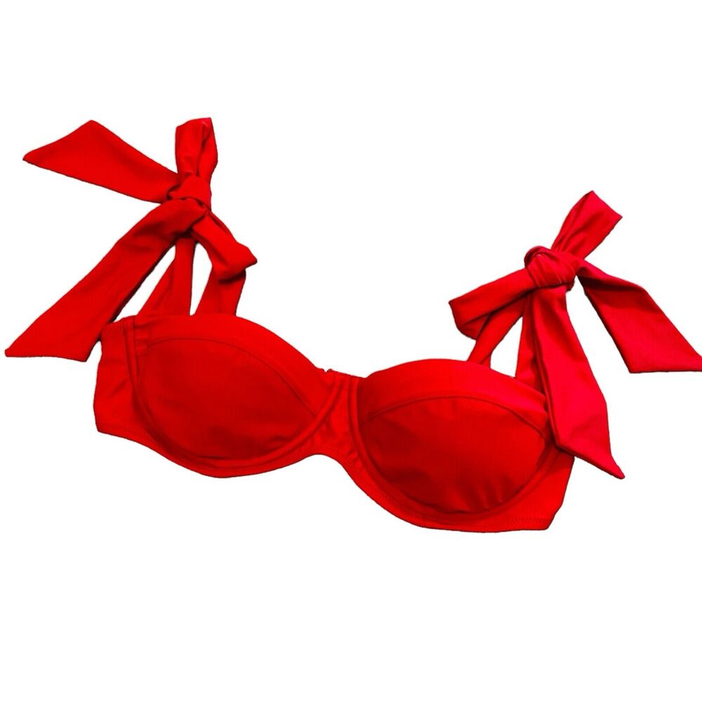 NWT Strawberry Milk Mob Cherry Top Size Large Bikini Swim Top Bows Coquette Sexy